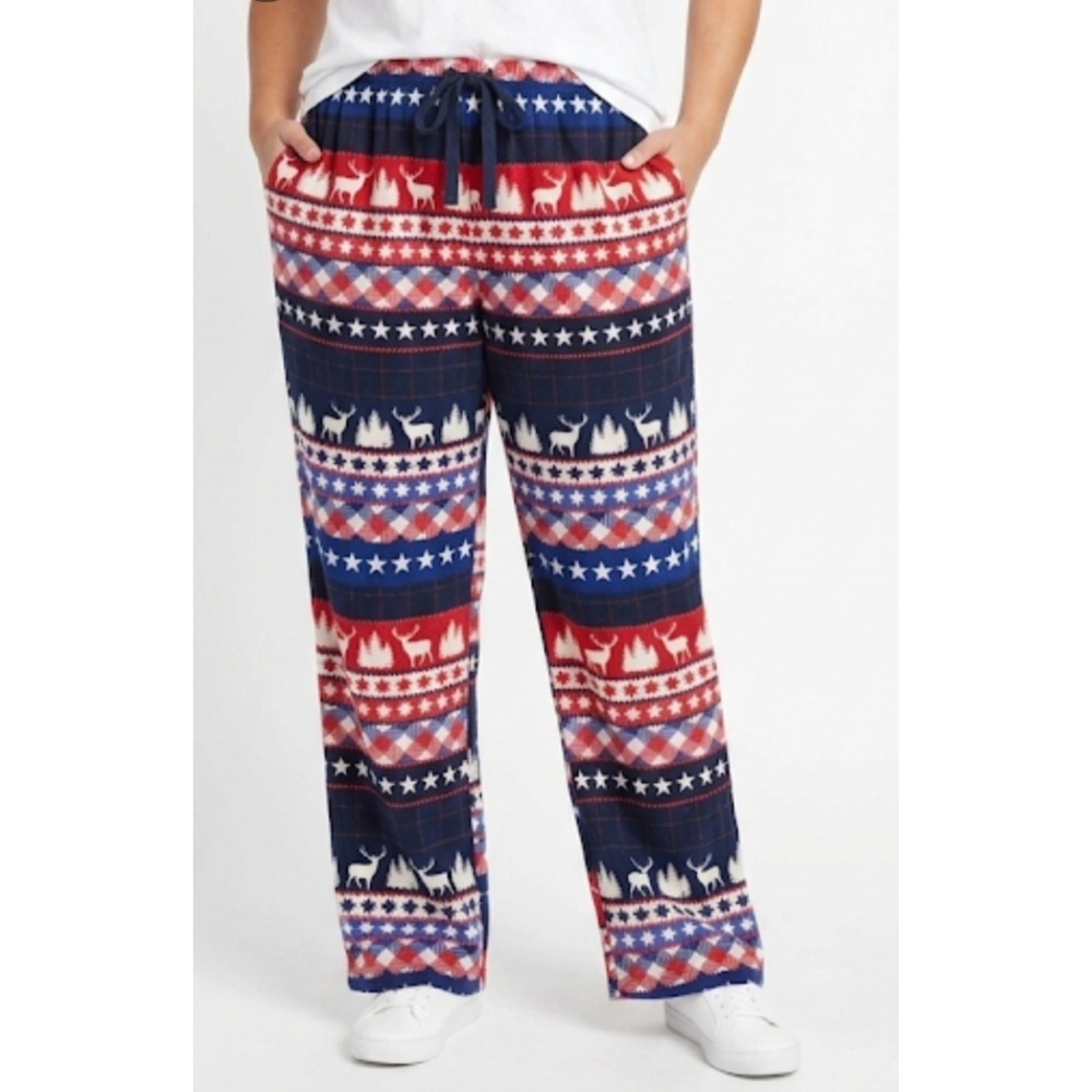 Bottoms Out 's Holiday Pajama Pants Cozy Sleep Bottom L NWT